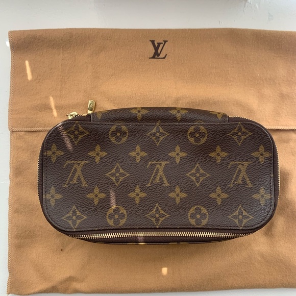 Authentic Louis Vuitton Monogram Trousse Blush Cosmetic Pouch Bag - Picture 1 of 13
